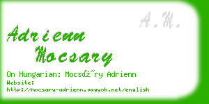 adrienn mocsary business card